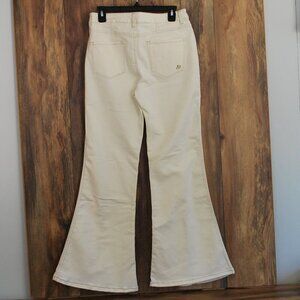 Indigo Rein Bell Bottom Flare Cream Jeans 29/32